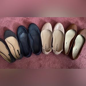 4 sets of Ballet Flats New and Used
